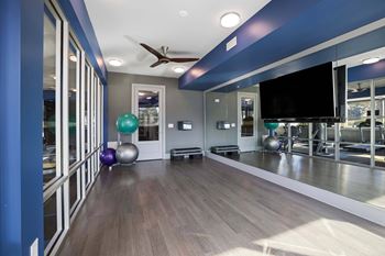 Fitness center with yoga studio